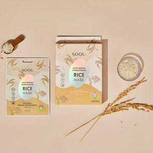 Mascarilla de Arroz (5/CAJA) SOQU SET DE MASCARILLAS DE ARROZ HIDRATANTES Y ABRILLANTADORAS _K beauty - Product Image 3
