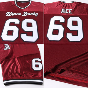 Maillot de football américain personnalisé à manches courtes avec logo sur mesure, respirant, pour les ligues - Product Image 4