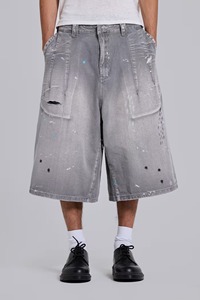 Pantalones cortos vaqueros de hombre de cintura media, 100% algodón, estilo vintage, lavado a la piedra, desgastados, de moda, de gran venta - Product Image 4
