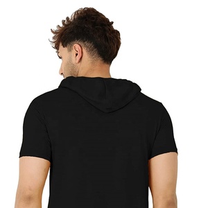 เสื้อยืดมีฮู้ดผ้าฝ้ายโพลีเอสเตอร์100% แบรนด์ที่กำหนดเองสำหรับผู้ชายฤดูร้อนฤดูใบไม้ร่วง - Product Image 3