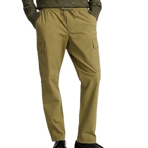 Pantalones cargo casuales de diseño personalizado para hombre, 100% algodón, pantalones de lona, pantalones deportivos, rectos, largos, con múltiples bolsillos para hombre - Product Image 1
