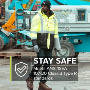 Reflective Waterproof Safety Apparel clothing made from cotton blends offers comfort and durability Silk Fabric Safety jackeets - Product Image 2