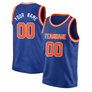 Maillot de basket personnalisé orange et jaune, col en V, sans manches, 100 % polyester, évacuation de l'humidité, nom et numéro de l'équipe, impression par sublimation - Product Image 6