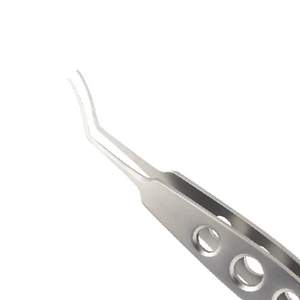 Forceps Lehner Capsulorhexis à pointes courbées très délicates, 10,5 cm, 13 mm, instrument de microchirurgie ophtalmique angulaire - Product Image 4