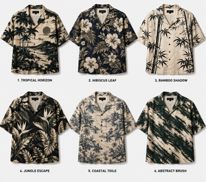 Chemise boutonnée pour homme, 100% coton, coupe oversize, col camp, imprimé intégral, style streetwear hawaïen, idéale pour les vacances - Product Image 5