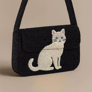 Sac à main artisanal indien de luxe, accessoire de mode décontracté pour le quotidien, avec poignée baguette en perles de verre colorées, accessoire d'art en cristal durable - Product Image 5