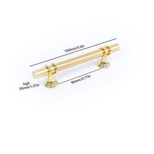 T Bar Drawer Knobs & Closet Pulls 10pcs Black Gold Kitchen Cabinet Door Handles for Furniture - Product Image 1