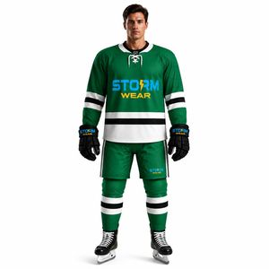 Service OEM en gros pour uniformes de hockey sur glace, vêtements de sport respirants personnalisés en gros, tenues d'équipe pour tournois, uniformes de hockey sur glace - Product Image 5