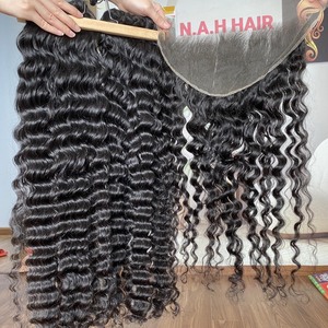 MEJOR FRONTAL HD para encaje Frontal Straight-Wave-Curly Raw Vietnamese Human Hair Remy Hair Full 9*6 13*4 13*6 Extensión de cabello humano - Product Image 2
