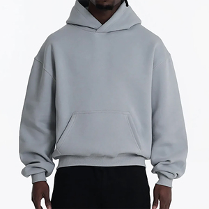 Custom <b>Black</b> Zipper-Up Hoodie <b>Men</b> 100% Cotton Solid Hip Hop Streetwear Casual Winter Hooded Sweatshirt - Product Image 4