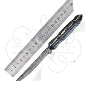 Nouveauté : Couteau de camping Bowie en acier Damas fait main sur mesure avec lame droite et design élégant - Product Image 5