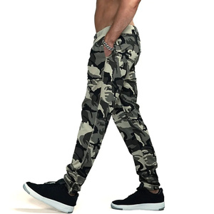 Pantalones de Mezclilla de Camuflaje para Hombre, Corte Ajustado, Cintura Media, Estilo Gótico Vintage, Pantalones Casuales de Spandex/Algodón para Otoño - Product Image 2