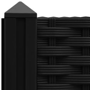 Jardinera Rectangular Mediana Elevada de Polipropileno Negro para Flores y Plantas - Product Image 5