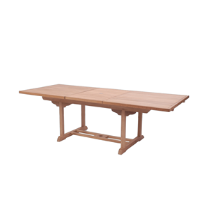 Ensemble de salle à manger d'extérieur extensible de haute qualité, écologique et durable, table de jardin extensible en teck massif pour usage hôtelier - Product Image 1