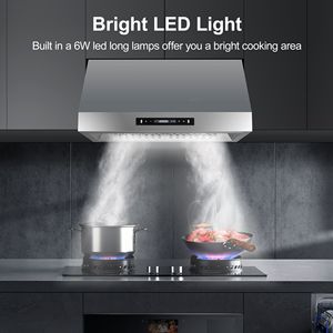 Campana extractora de 30 pulgadas para debajo del gabinete con 900 CFM, acero inoxidable, 3 velocidades, controles táctiles y por gestos - Product Image 4