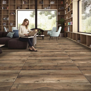 Teak <b>Wood</b> Natural Art Glazed Porcelain Tiles 600x1200mm Polished Glossy <b>Wood</b> Look Swimming Pool Tile Outdoor Floor Wall - Product Image 5
