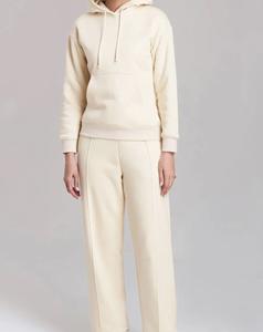 Nuevo Conjunto de Sudadera y Pantalones Cortos de Invierno para Mujer, Personalizado de Fábrica, Color Sólido, Cuello Redondo, Talla Grande, Transpirable, Ecológico, Estilo Vintage - Product Image 1