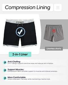 Pantalones Cortos Deportivos para Hombre con Forro, de Secado Rápido, Proveedor Mayorista - Product Image 2