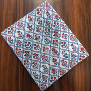Tissu imprimé de fleurs chinoises en coton pur, imprimé à la main - Product Image 1
