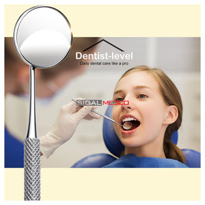 Espejo Dental de Acero Inoxidable Alemán, Herramienta Manual para Dentistas, Agarre Ergonómico, Certificado CE, Espejo de Examen Bucal Profesional - Product Image 5