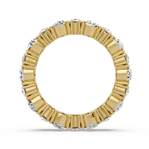 Anillo de Boda de Lujo de Oro de 14K con Diamantes de Laboratorio Corte Pera Brillantes y Engaste Compartido, Anillo de Compromiso, Joyería - Product Image 4