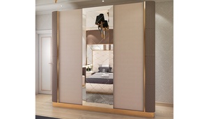 Luxury Art Deco <b>Solid</b> Teak <b>Wood</b> Bedroom Set Modern King Size Bed Grand Wardrobe 2 Nightstands <b>Dressing</b> <b>Table</b> Luxury Furniture - Product Image 3