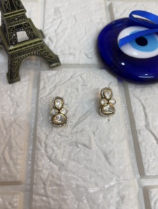 Floral Design Silver 18K Gold Plated Luxury <b>Stud</b> <b>Earrings</b> for Women Classic Everyday Wear - Product Image 6