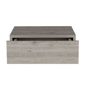 Table de chevet murale flottante moderne 5'H gris clair avec tiroir - Product Image 4
