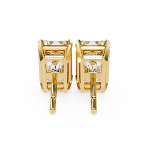 Classic Tops <b>Emerald</b> Cut E VS 1ct Each Lab Grown Diamond 14K <b>Gold</b> IGI Certified <b>Earring</b> Tops for Gift Party & Anniversary - Product Image 3