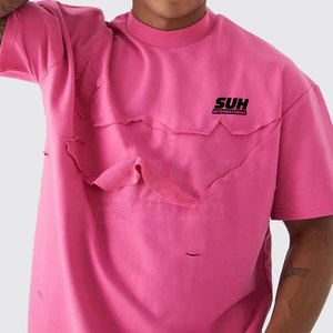 T-shirt Homme Personnalisé à Logo Imprimé, Coupe Ample, 100% Coton, Séchage Rapide, Respirant, Effet Vieilli, Écologique - Product Image 4