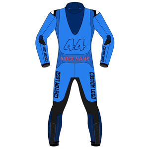 Traje de Motociclismo Personalizado para Hombre, de Cuero Vacuno/Canguro, Mono de Carreras, Traje de Motociclista de Una Pieza, con Protección OEM CE - Product Image 2