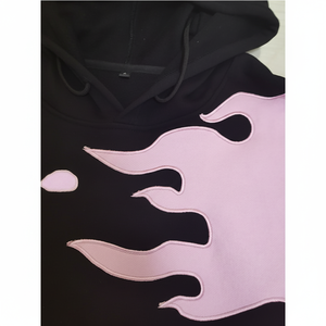 Sweat à capuche unisexe noir à blocs de couleur, manches longues, streetwear, design imprimé, logo frontal, fermeture à cordon, coupe classique, pour adultes - Product Image 5