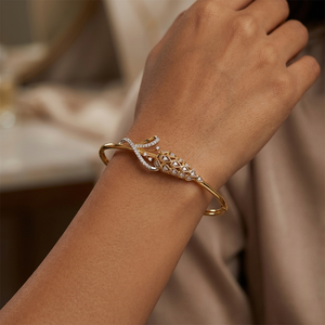 Luxury Multicolor Jadau Kundan Gold Plated <b>Bracelet</b> with Premium American Diamonds. Elegant Wedding & Festive Party Wear Bangle - Product Image 2