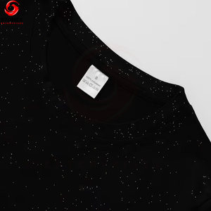 T-shirt surdimensionné de luxe personnalisé à manches courtes avec motif ciel étoilé, en coton épais, col rond, pour femme, toutes saisons - Product Image 4