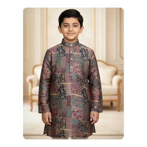 Vêtements traditionnels indiens pour garçons, Kurta pour enfants, pour les fêtes et l'usage quotidien, tissu en rayonne, lavable, qualité d'exportation - Product Image 2