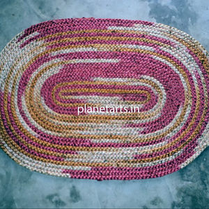 Tie Dye Tressé Jute Tapis Écologique Naturel Paillassons Tapis et Ensembles pour Chambre Salon Cuisine - Product Image 2