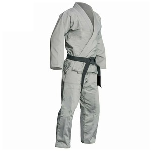Kimono de BJJ gris pour homme, 100% coton, uniforme d'arts martiaux durable, coupe régulière, taille adulte - Product Image 4