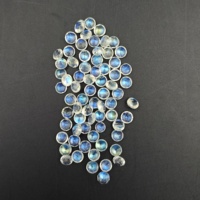 Pierre de Lune Blanche Naturelle Calibrée, Taille Brillante Facettée Ronde, Pierre Précieuse Libre de 7mm, Excellent Lot pour la Fabrication de Bijoux