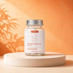 [FROM OREUM] Pasta de Dientes Sólida para Hoteles, Sabor Mandarina de Jeju, 60 Tabletas para Baños de Huéspedes - Product Image 1