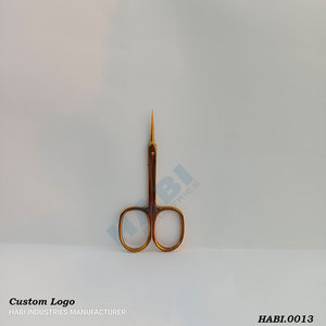 Ciseaux à cuticules personnalisés avec logo, ciseaux à cuticules pour manucure, acier allemand, finition dorée, lames aiguisées, durables, ciseaux pour droitiers - Product Image 5