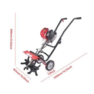 31CC 4 Stroke Gas Powered Handheld Rototiller for Lawn Garden Soil Cultivation - Product Image 2