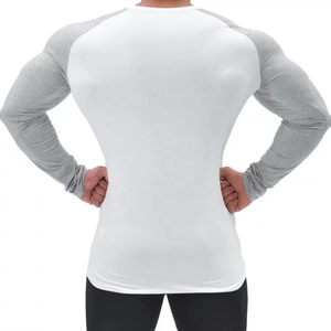 Men <b>Long</b> <b>Sleeve</b> <b>Compression</b> T <b>Shirt</b> Breathable Quick Dry Slim Fit O Neck Raglan <b>Sleeve</b> Sports Tee - Product Image 2