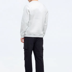 Sudadera de Cuello Redondo Lisa de Alta Calidad para Hombre, Color Sólido, Corte Holgado, Estilo Minimalista, Ropa Deportiva, Uso Diario, Invierno, 2 Piezas - Product Image 6