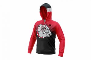 Sudadera con Capucha Personalizada para Hombre, Sublimada con Diseño Degradado y Logotipo de Bulldog, para Baloncesto - Product Image 3