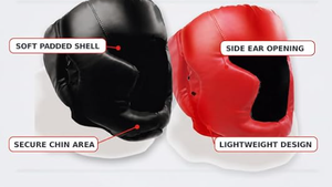 หน้ากากป้องกันศีรษะสำหรับชกมวย PU ปรับได้ ฝึกซ้อม MMA มวยไทย เทควันโด เหมาะสำหรับผู้เริ่มต้นทุกเพศทุกวัย HAWK - Product Image 3
