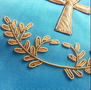 Regalia Ceremonial de Lujo Master Sash Memphis-Misraim, Bordada a Mano con Lingotes de Oro y Cuentas de Alta Calidad - Product Image 4