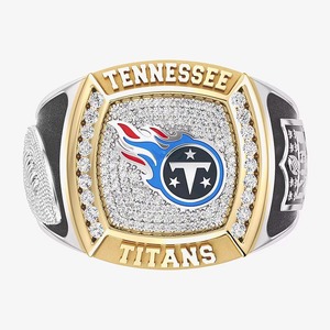Bague de championnat des Tennessee Titans de HUMERA Jewels, entièrement personnalisée, classique pour homme, bicolore, personnalisable, pour le lycée, le collège, VVS, unique - Product Image 1