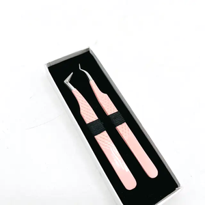 Pince à épiler pour cils à pointe incurvée, en acier inoxydable japonais, antistatique, durable, à pointe lisse, outils de beauté pour le maquillage - Product Image 3