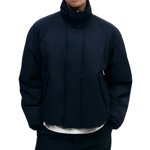 Chaqueta acolchada de talla grande para hombre, ropa de abrigo con capucha acolchada cálida de invierno, cierre de cremallera a prueba de viento, Color personalizado, venta al por mayor, muestra gratis - Product Image 3