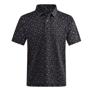เสื้อโปโลผู้ชายแบบสั่งทำพิเศษสำหรับกอล์ฟ เทนนิส และสวมใส่ลำลอง - พิมพ์ลายทั่วตัว UPF 40+ ระบายอากาศได้ดีและเนื้อผ้านุ่มยืดหยุ่น เสื้อยืดแขนสั้น - Product Image 3